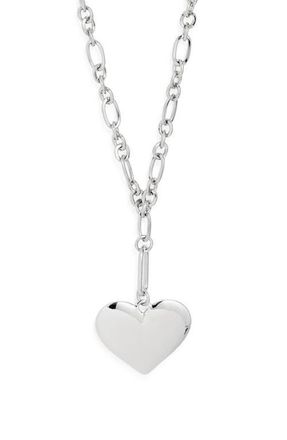 Nordstrom Heart Y-Necklace in Silver at Nordstrom