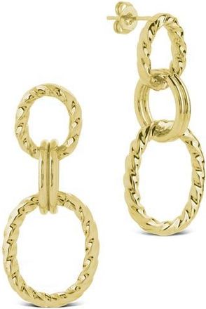 Sterling Forever Esther Oval Link Drop Earrings in Gold at Nordstrom Rack
