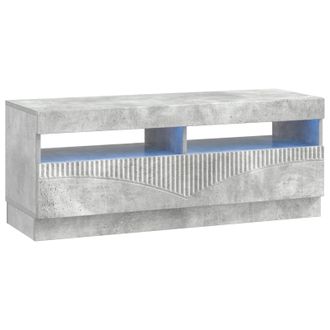 vidaXL Mueble De Tv Led Gris Hormig&oacute;n Madera De Ingenier&iacute;a Vidaxl