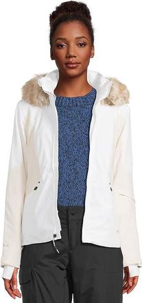 Spyder Vida Jacket Womens Clothing White : 6, Faux Fur/Polyamide/Polyester