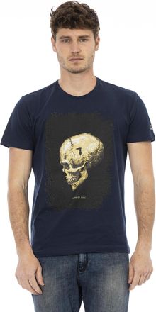 Trussardi Mens T-Shirt Men - Dark Blue Cotton - Size X-Large