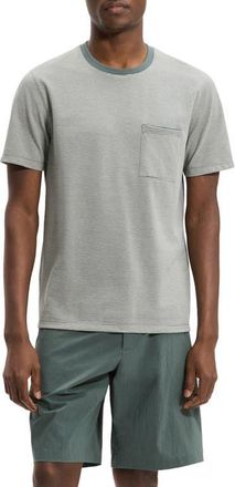 Theory Birds Eye Ringer T-Shirt in Pine Grove Multi at Nordstrom, Size Xx-Large
