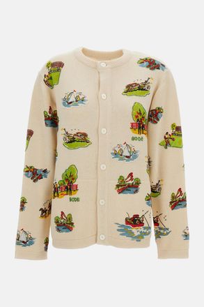 Bode Beaded Camp Cardigan