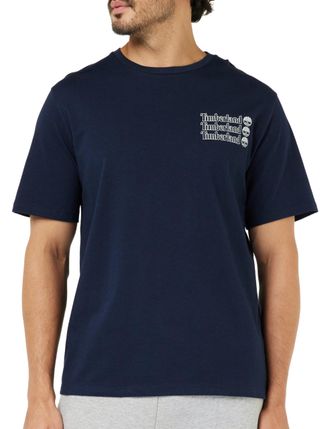 Timberland Mens Short Sleeve tee 2 tier3 T-Shirt, Dark Sapphire, XL