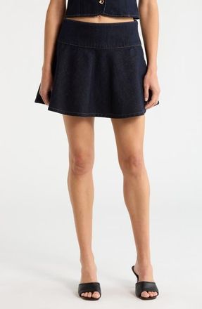 ASTR the Label Lennon Denim Miniskirt in Dark Denim at Nordstrom, Size X-Large