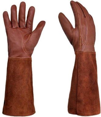 OEM Guantes De Jardiner&iacute;a Antipinchazos - Guantes De Trabajo Para Podar - Protecci&oacute;n Durante La Poda - Palma Reforzada - Talla L - Caf&eacute;