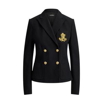 Ralph Lauren Blazer Piqu&eacute; de Doble Botonadura - Jackets - Mujer - Negro - M