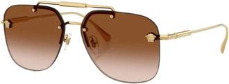 Versace Sunglasses, female, Yellow, Size: 60 MM Ve2296 Square Sunglasses