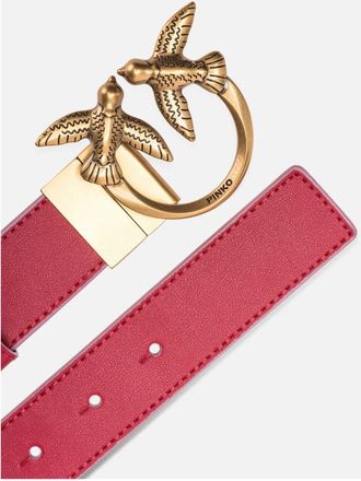 Pinko Omkeerbare leren riem - Dames - Riemen - Roze - L - Leer - Accessoires