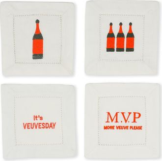 Tiramisu Set of 4 Embroidered Coasters at Nordstrom Rack