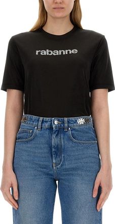 Paco Rabanne T-Shirt With Logo-Donna