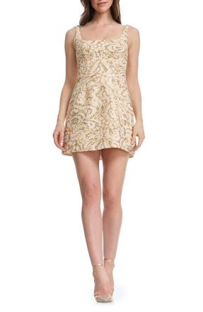 Dress The Population Devi Sequin Minidress in Cream Multi at Nordstrom, Size Xx-Large