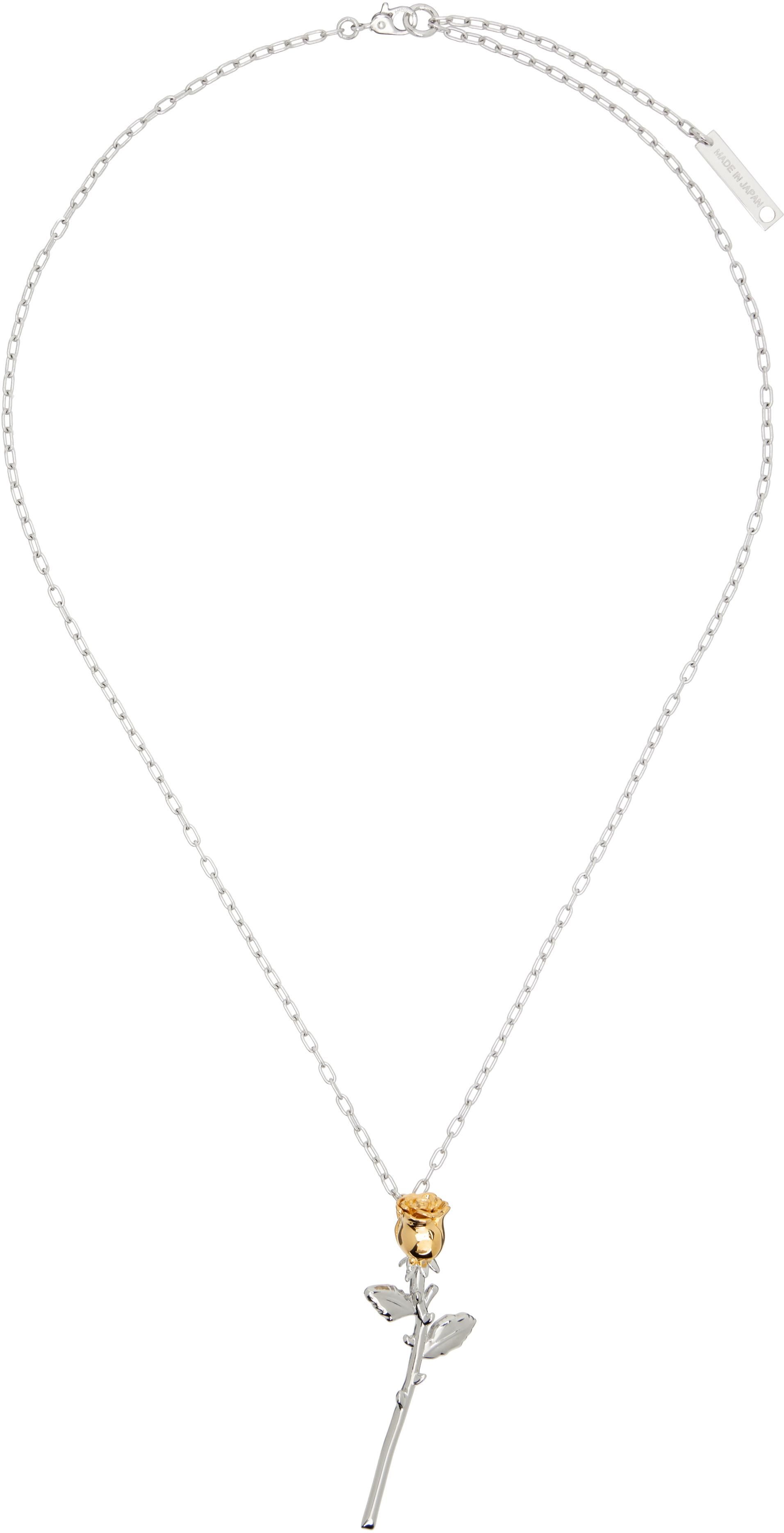 【AMBUSH】SMALL PEARL HEART CHARM 2色展開 Silver Gold Silver Pearl Heart Charm Necklace by AMBUSH on Sale