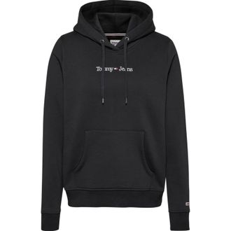 Tommy Jeans Hoodie Reg Serif Linear Hoodie Zwart