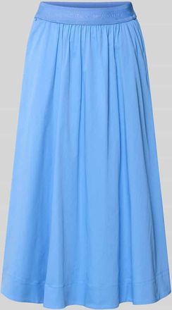 Milano Milano Italy Midirock aus Baumwoll-Mix in Blau, Gr&ouml;&szlig;e 34