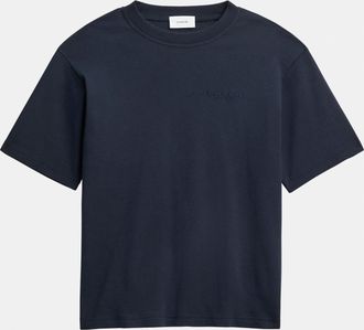 Coach Mens T-Shirt In Organic Cotton - Dark Blue - Size X-Large