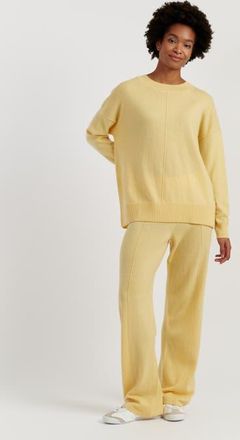 Chinti and Parker Wool-Cashmere Relaxed Slouchy Sweater in Soft Yellow at Nordstrom, Size X-Small