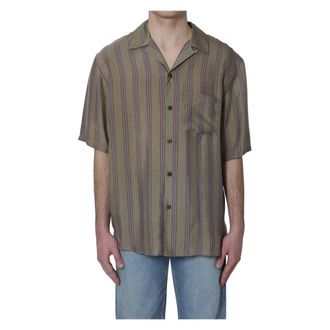 Saint Laurent Chemise Boxy Shirt - male - Saint Laurent - Short Sleeve Shirts - Gray - XL - Shirts