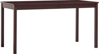 vidaXL Mesa de comedor de madera de pino marrón oscuro 140x70x73 cm Vidaxl