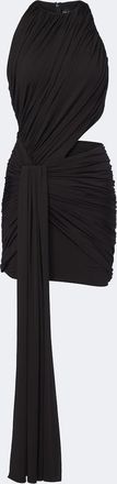 DAVID KOMA Vestido corto drapeado con aberturas