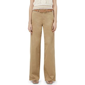 Rag & Bone Sofie High Waist Wide Leg Chino Pants in Khaki at Nordstrom Rack, Size 00