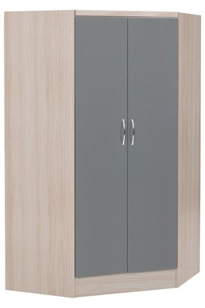 Seconique Nevada 2 Door Corner Wardrobe in Grey