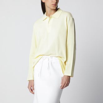 Flore Flore Light Yellow Diana Organic Cotton Polo Shirt