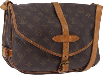 Louis Vuitton Saumur Monogram Canvas Brown Canvas Handbag (Pre-Owned)