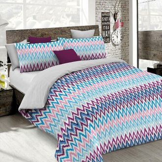 Italian Bed Linen Italian Bed Linen Parure Copripiumino Microfibra, Frequenze, Matrimoniale