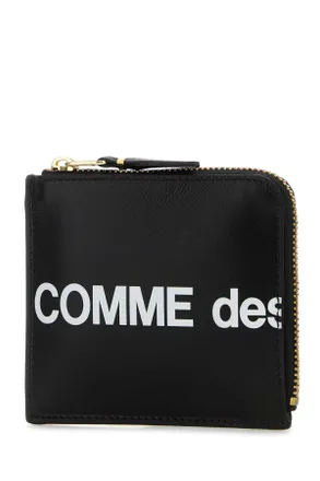 Comme Des Gar&ccedil;ons Womens Black Leather Coin Case Portafogli