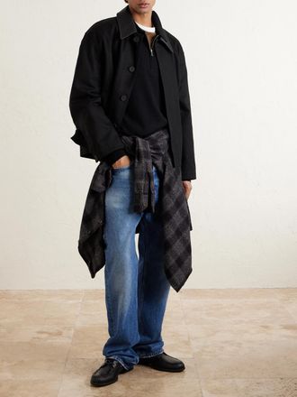 Officine G&eacute;n&eacute;rale Bene Merino Wool Half-Zip Polo Shirt