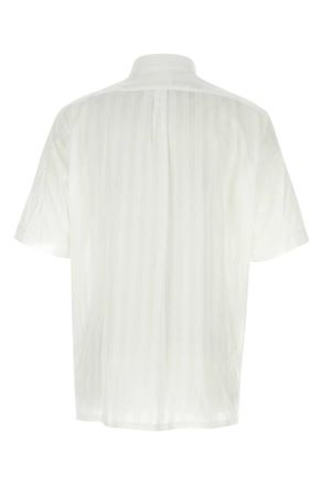 Givenchy Mens Embroidered Poplin Shirt White Exterior: Cotton Camicie