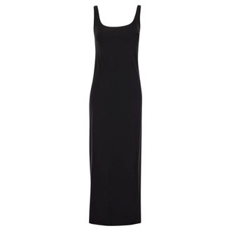 Fisico Sleeveless Round Neck Long Dress - female - Fisico - Midi Dresses - Black - S - Dresses