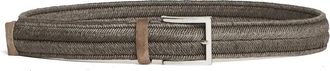 Orciani Belts - Heren - Riemen - Grijs - 85 CM - Linnen - Accessoires