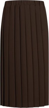 Jucca Midi-rok met plooien - Dames - Midirokken - Bruin - XS - Polyester - Rokken