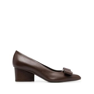 Ferragamo Pumps, female, Brown, 2 1/2 UK, 60Mm Bow-Detail Pumps