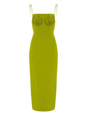 Jean Paul Gaultier Abito midi con decorazione - Verde