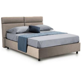 Dmora Letto Matrimoniale Alcatron, Letto Matrimoniale Sfoderabile, Contenitore Made in Italy, Dimensione Materasso 160x190 cm, Grigio