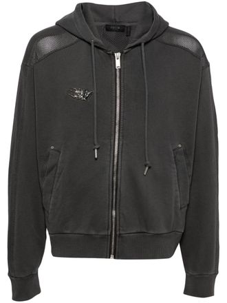 Five CM Patchwork hoodie - men - Cotton - S - Grey