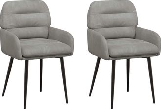 vidaXL Sillas De Comedor 2 Uds. Terciopelo Gris Claro Vidaxl