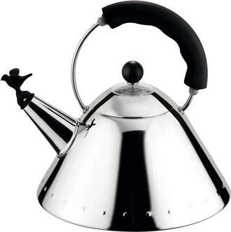 Alessi Wasserkessel 9093 B Bird Kettle, poliert / schwarz