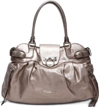 Ferragamo Borsa a spalla GG Supreme anni 00-10 - Oro