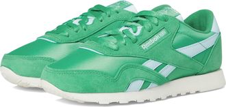 Reebok Womens Classic Nylon Sneaker, Upgrade Green/Upgrade Green/Glass Blue, 7.5 UK