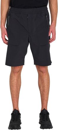 Moncler Black Regular Solid Shorts