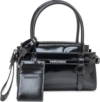 Dsquared2 Twin Mini Handtas - Dames - Handtassen - Zwart - ONE Size - Leer - Tassen
