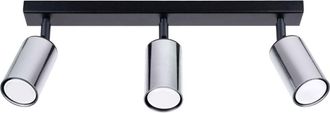 Sollux Lighting L&aacute;mpara de techo negro/cromo acero alt. 19