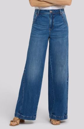 NYDJ Gracie High Waist Wide Leg Jeans in Wild River at Nordstrom, Size 18