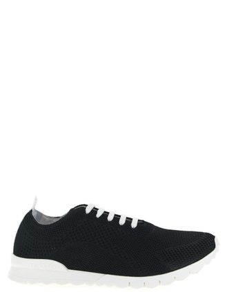 Kiton Black Lace-up Sneakers