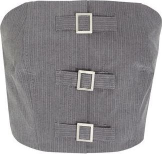 8 by YOOX BANDEAU BUSTIER W/ FRONT BUCKLES