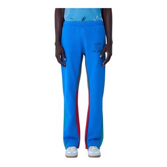 Gallery Dept. Sweatpants, male, Blue, Size: M Logo Motif Flare Track Pants